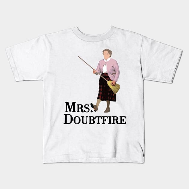 Mrs. Doubtire Kids T-Shirt by mariansar